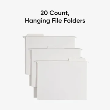 Smead FasTab Hanging File Folder - Durable, White, 20 Pack