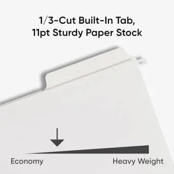 Smead FasTab Hanging File Folder - Durable, White, 20 Pack