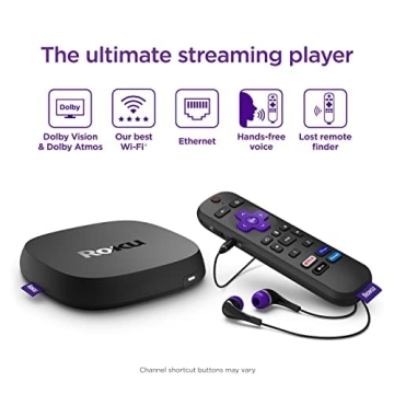 Roku Ultra 2022 4K HDR Streaming Device with Remote