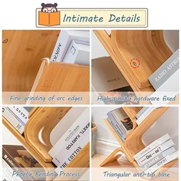 Stylish Bamboo Tree Bookshelf, 8-Tier Organizer for Any Room