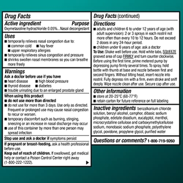 Buy Amazon Basic Care Severe Congestion Nasal Spray 12 Hour Relief