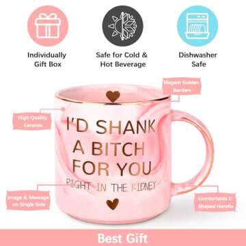 Valentines Day Gifts,12oz Novelty Coffee Mug,Valentines Day Gifts for Her Girlfriend Sisters Mom Best Friend,Funny Birthday Gifts for Women,Sister Gifts from Sister,Mothers Day Gifts for Mom Besties