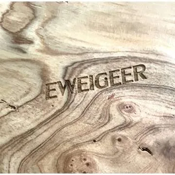 EWEIGEER Hand-Carved Wooden Salad Bowl for Home Decor