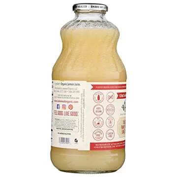 Lakewood Organic Pure Lemon Juice - 32 Ounce - Pack of 6