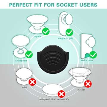 Pop-Tech Car Grips Mount - Universal Phone Holder 2 Pack