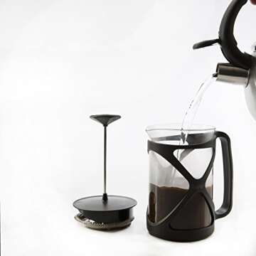 Primula 6CUP Tempo Rich, Non-Bitter Coffee-French Press Design-Easy to Use-Makes 6 Cups-Black