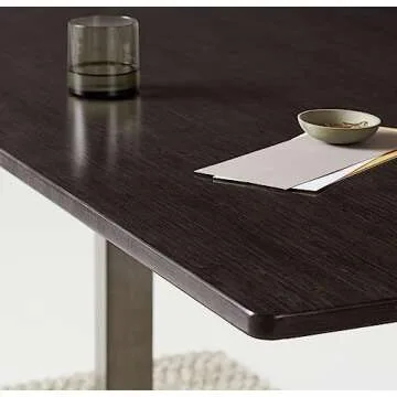 Fully Jarvis Standing Desk 60" x 27" Dark Bamboo Top - Electric Adjustable Desk Height from 30" to 49" with Memory Preset Controller (Rectangle, Black Frame)