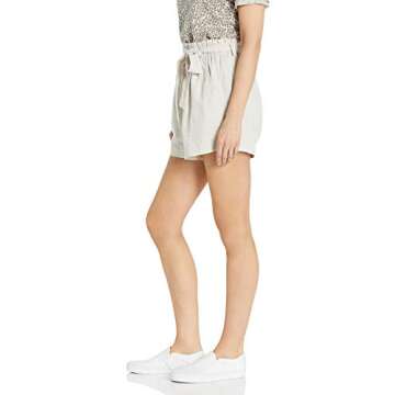Goodthreads Women's Washed Linen Blend Paper Bag Waist Shorts
