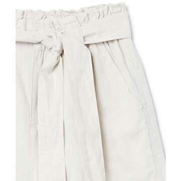 Goodthreads Women's Washed Linen Blend Paper Bag Waist Shorts