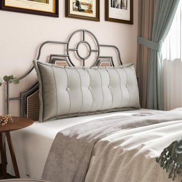 VERCART Large Bolster Headboard Pillow Daybed Pillows Bed Rest Reading Pillow Bed Headboard Pillow B...