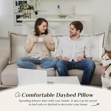 VERCART Large Bolster Headboard Pillow for Comfortable Support