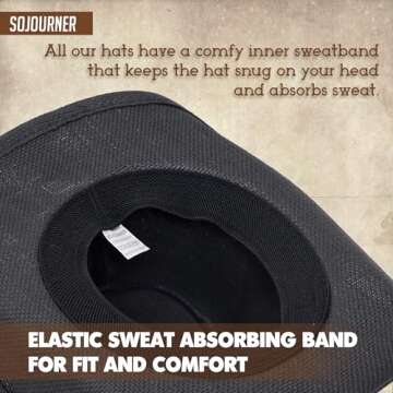 Black Cowboy Hat - Western Hats for Women, Adjustable Cowboy Hat Men, Black Cowgirl Hats Women Designed with Longhorn Bull Band - Shapable Mens Cowboy Hat w/Wide Brim