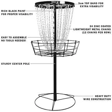 Remix Deluxe Practice Basket for Disc Golf - Easy to Assemble and Portable