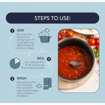 The Original Lucky Iron Fish ®. An Iron Supplement Alternative to Reduce Deficiency. NO SIDE EFFECTS. Use once daily - 5 year supply included.