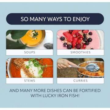 The Original Lucky Iron Fish ®. An Iron Supplement Alternative to Reduce Deficiency. NO SIDE EFFECTS. Use once daily - 5 year supply included.