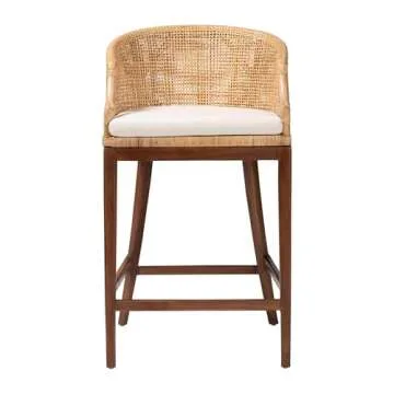 Bali & Pari Lumajang Bohemian Rattan Wood Bar Stool