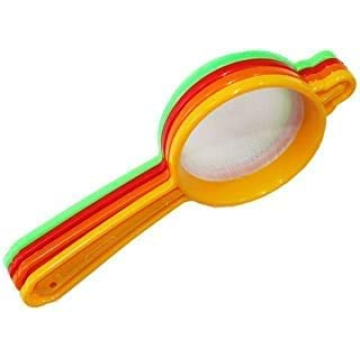 Garden Of Arts Plastic Tea and Coffee Strainers, Multicolour (Set of 4) Colour May Vary