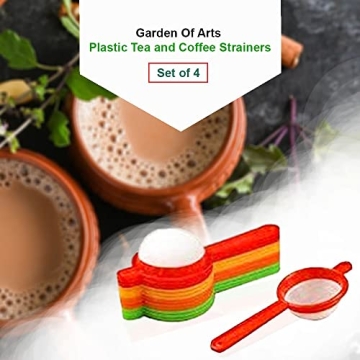 Garden Of Arts Multicolour Tea & Coffee Strainers Set of 4