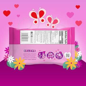 Brach’s Jube Jel Cherry Hearts - Classic Cherry Valentine’s Gummy Candy, 12 oz Bag