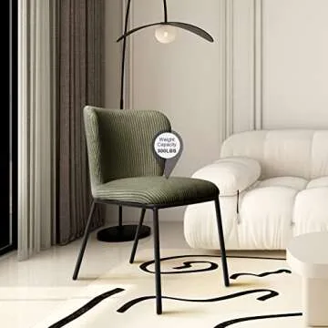 Stylish SIMTONAL Green Dining Room Chairs Set of 2