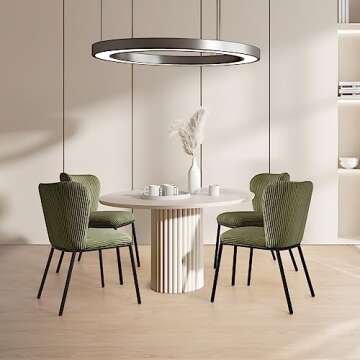 Stylish SIMTONAL Green Dining Room Chairs Set of 2