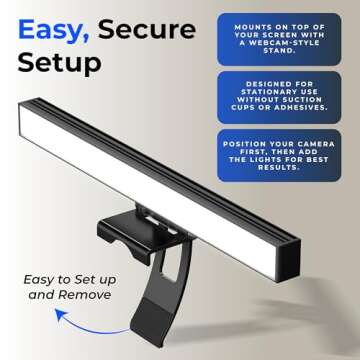 HumanCentric Video Conference Lighting - Webcam Light for Streaming, LED Monitor and Laptop Light for Video Conferencing, Zoom Lighting for Computer, Replaces Ring Light for Zoom Meetings, Double Kit