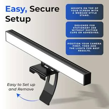 HumanCentric Video Conference Lighting - Webcam Light for Streaming, LED Monitor and Laptop Light for Video Conferencing, Zoom Lighting for Computer, Replaces Ring Light for Zoom Meetings, Double Kit