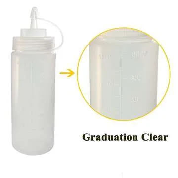 Belinlen 8 Pack 12 oz Squeeze Bottles with Bonus Accessories