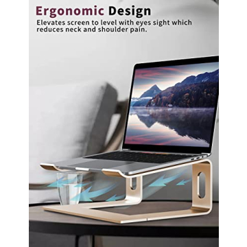 ALASHI Ergonomic Laptop Stand for Desk - Stylish & Portable