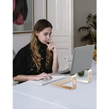 ALASHI Ergonomic Laptop Stand for Desk - Stylish & Portable