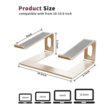 ALASHI Ergonomic Laptop Stand for Desk - Stylish & Portable