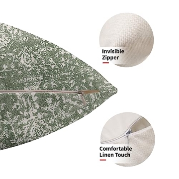 Kawani Sage Green Boho Pillow Covers Set of 2