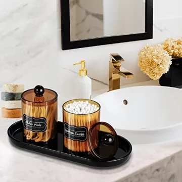 Stylish Acrylic Bathroom Canisters - Versatile & Durable Storage