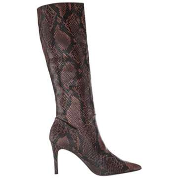 Steve Madden Women's Kinga Fashion Boot, Brown Snake, 5.5 M US