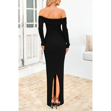 PRETTYGARDEN Women's Winter Off Shoulder Sweater Dress