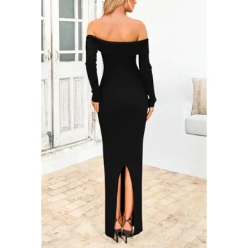 PRETTYGARDEN Women's Winter Off Shoulder Sweater Dress