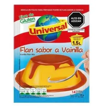 Generic Flan Sabor de Vainilla - Universal - 150g - Gluten-Free - 2 PACK