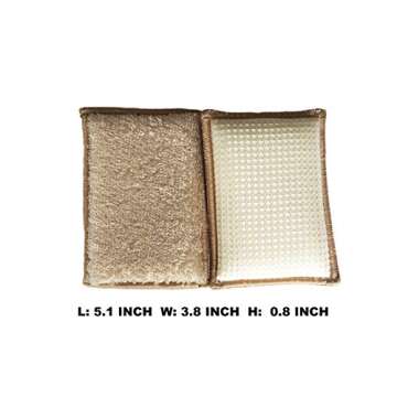 UKEENOR Natural Bamboo Sponges Kitchen Cleaning Sponges Dish Sponges Reusable Dish Washing Sponges S...