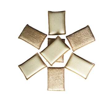 UKEENOR Natural Bamboo Sponges Kitchen Cleaning Sponges Dish Sponges Reusable Dish Washing Sponges Super Absorbent 6 Packs