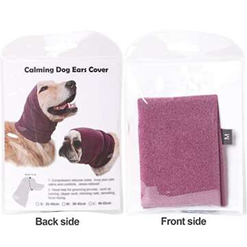 Dog Ear Cover for Anxiety Relief, Dog Calming Hood for Grooming and Bath Drying, Pet Cats and Dogs E...