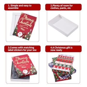 Uvaluefeet 12 Pack Christmas Gift Boxes for Easy Wrapping