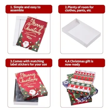 Uvaluefeet 12 Pack Christmas Gift Boxes for Easy Wrapping