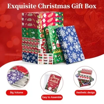 Uvaluefeet 12 Pack Christmas Gift Boxes for Easy Wrapping