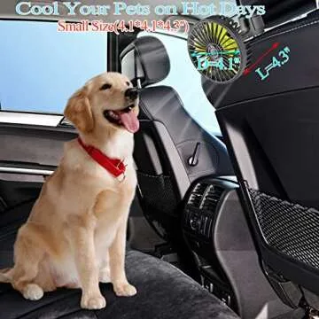 HUENLYEL USB Car Seat Fan for Backseat Comfort
