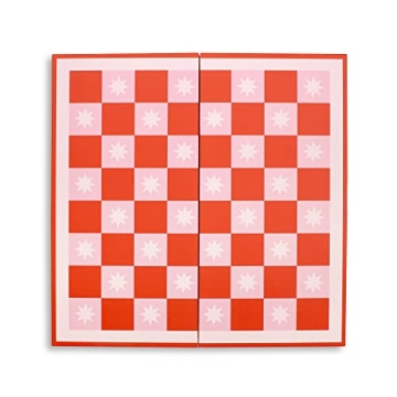 ban.do Game Night 2-in-1 Checkers and Backgammon Set