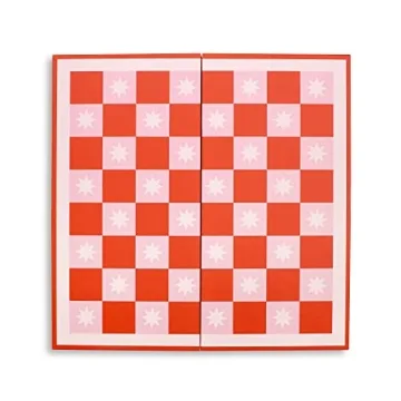 ban.do Game Night 2-in-1 Checkers and Backgammon Set