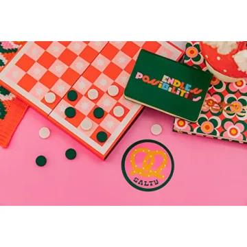 ban.do Game Night 2-in-1 Checkers and Backgammon Set