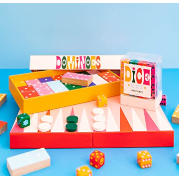 ban.do Game Night 2-in-1 Checkers and Backgammon Set