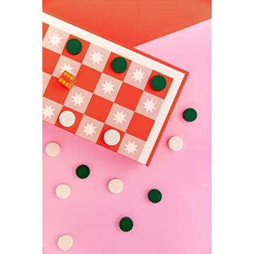 ban.do Game Night 2-in-1 Checkers and Backgammon Set