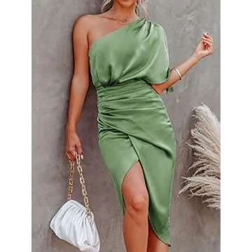 CUPSHE Elegant Satin Cocktail Dress for Women